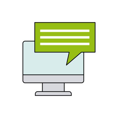 bilgisayarı sosyal medya simge ile izlemek