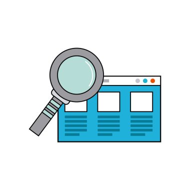 Şablon web sayfası ile sosyal medya simge