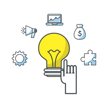 insan kaynakları düz çizgi simgeler