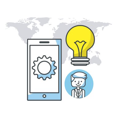 insan kaynakları düz çizgi simgeler