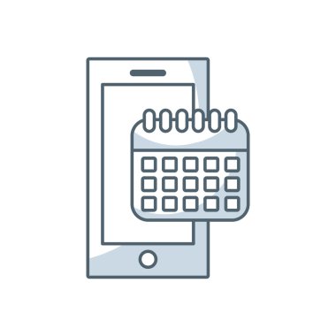 Smartphone teknoloji ile iş simgesi