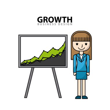 iş büyüme düz çizgi ikonları/simgeleri