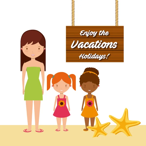 Desfrutar das férias feriados — Vetor de Stock
