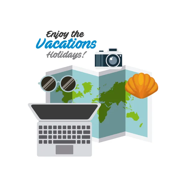 Užijte si dovolenou dovolenou — Stockový vektor