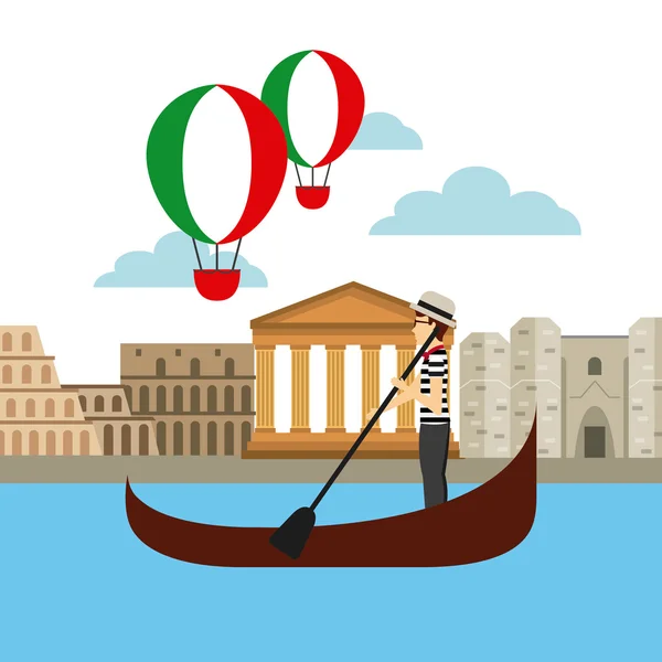 Kultura włoska święta ikona — Wektor stockowy