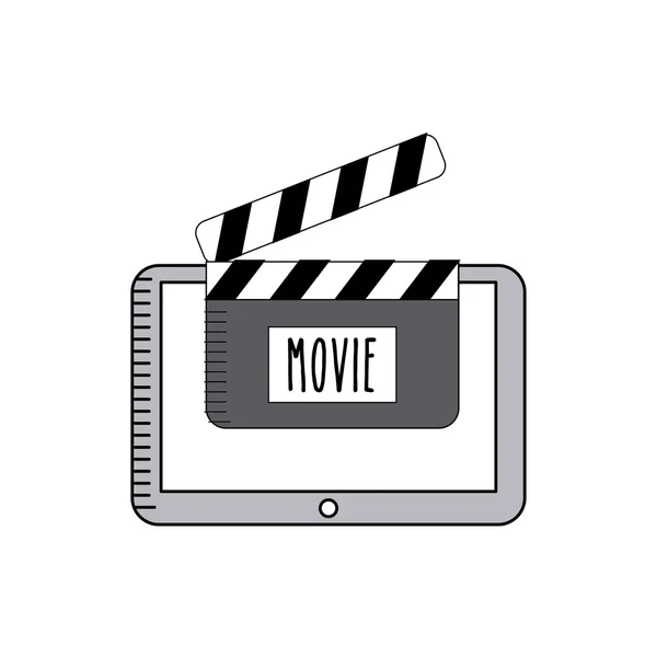 Kino online mit Smartphone — Stockvektor