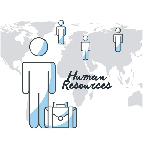 Ressources humaines icônes forfaitaires — Image vectorielle