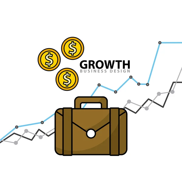 Рост бизнеса плоские линии иконки — стоковый вектор