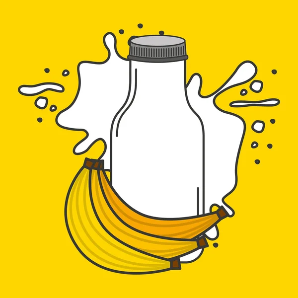 Juice fruit bottle silhouette icon — Stock Vector