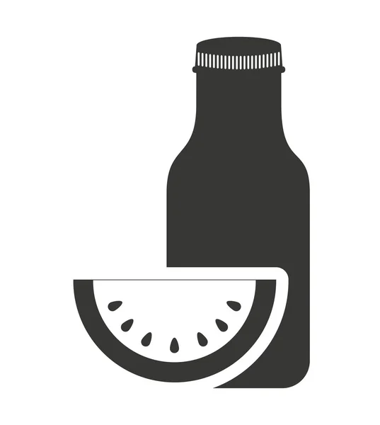 SAP fruit fles silhouet pictogram — Stockvector