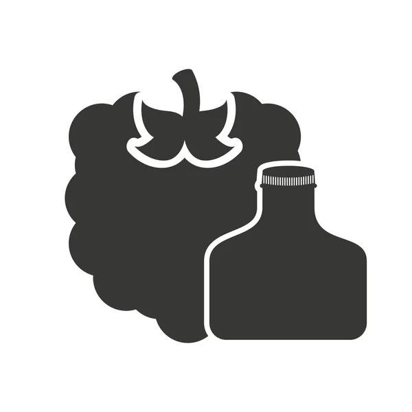 SAP fruit fles silhouet pictogram — Stockvector