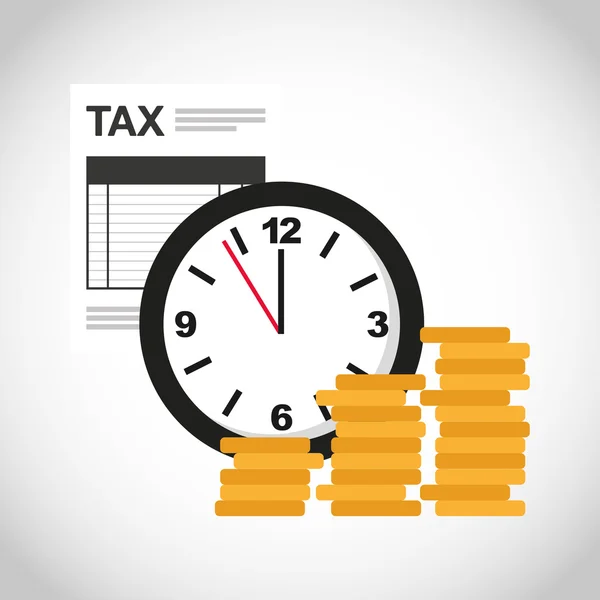 Значок сплати податків у часі — стоковий вектор