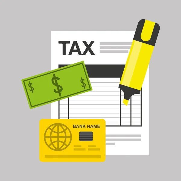 Φορά φορολογική πληρωμή εικονίδιο — Διανυσματικό Αρχείο