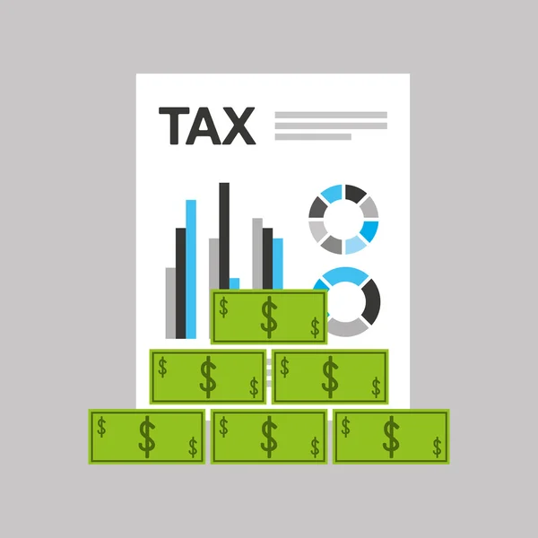 Temps icône de paiement d'impôt — Image vectorielle