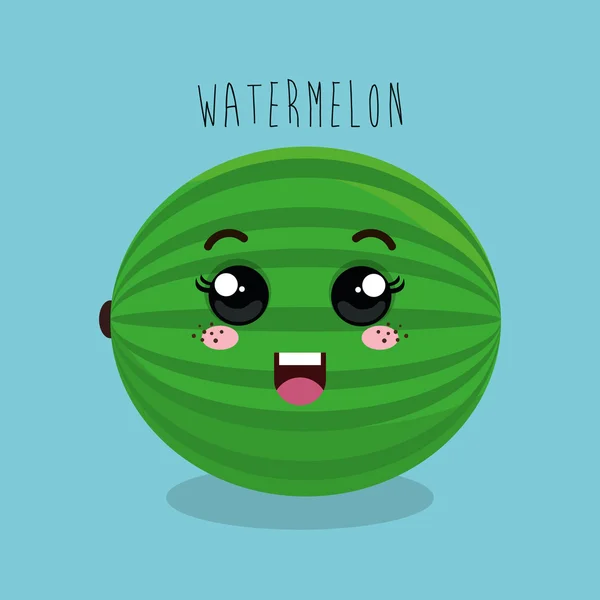 Cartoon fruit gelaatsuitdrukking ontwerp geïsoleerd — Stockvector