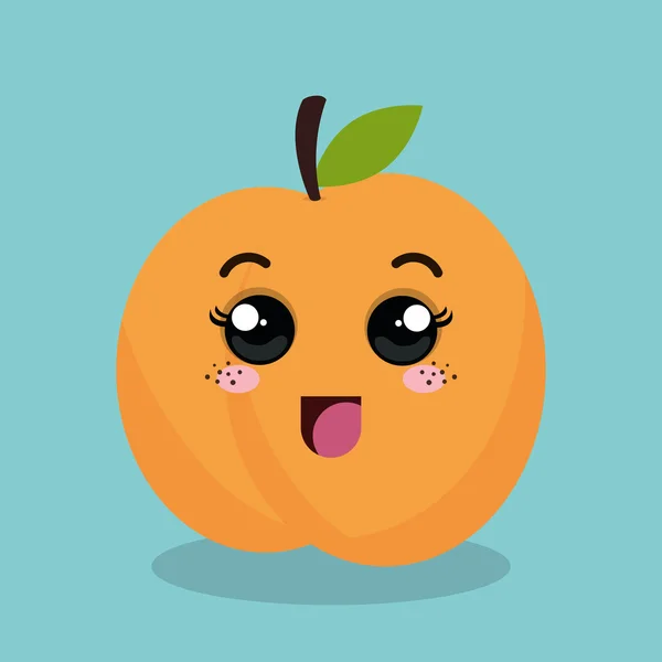 Дизайн лица из оранжевых фруктов — стоковый вектор