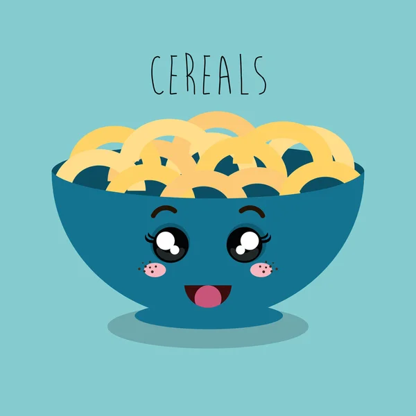 Dibujos animados cereal snack diseño aislado — Vector de stock