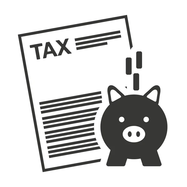 Reçu fiscal document papier — Image vectorielle