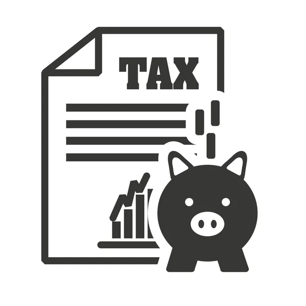 Reçu fiscal document papier — Image vectorielle