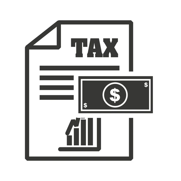 Fiscale receip papieren document — Stockvector