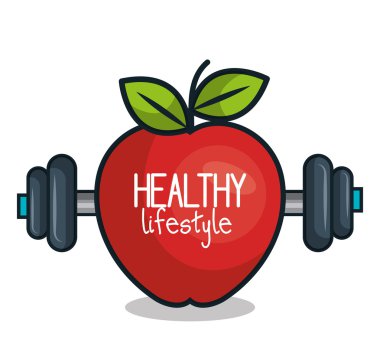 sağlıklı yaşam tarzı apple ve halter tasarım