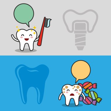 Diş Sağlık Ekipmanları düz simgeler