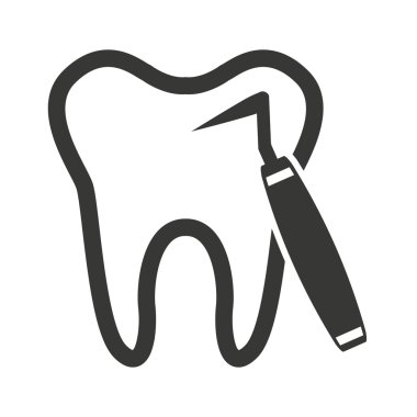 Diş Bakımı simgesi olan diş siluet