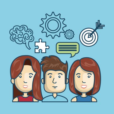 Grup kişi fikir yaratıcı tasarım