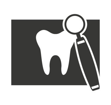 Diş Bakımı simgesi olan diş siluet