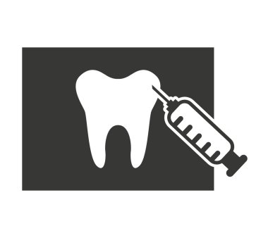 Diş Bakımı simgesi olan diş siluet