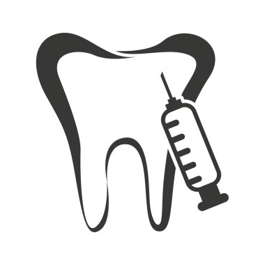 Diş Bakımı simgesi olan diş siluet