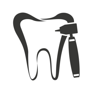 Diş Bakımı simgesi olan diş siluet