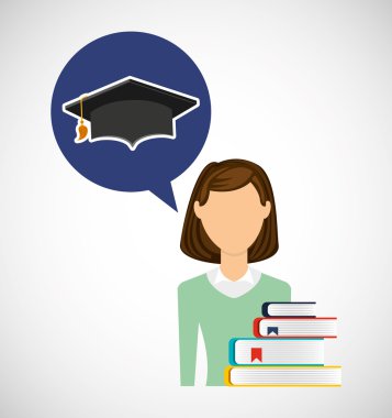 Eğitim öğrenme düz simgeler