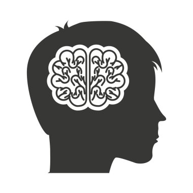 baş profil eğitim simgesi ile insan