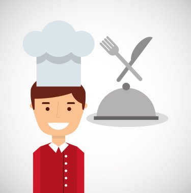 Şef avatar pişirme gıda simgesi