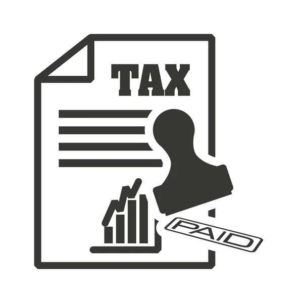 税 receip 紙の文書 — ストックベクタ