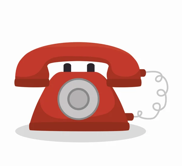 Social media telephone isolated icon design — Stock Vector