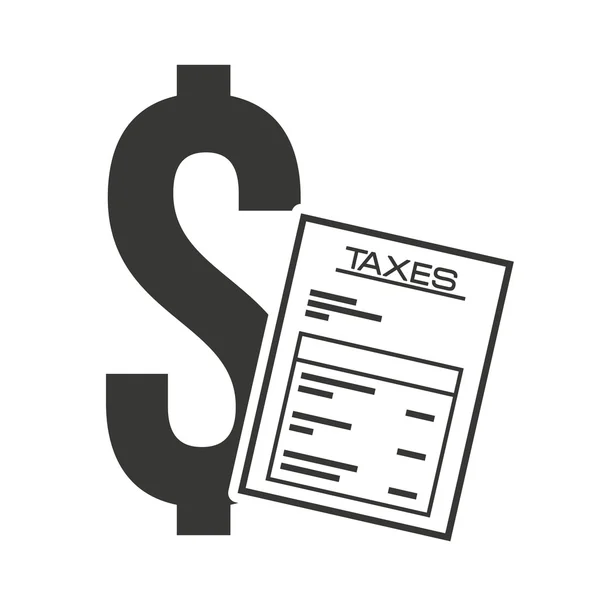 Documento em papel de receita fiscal —  Vetores de Stock