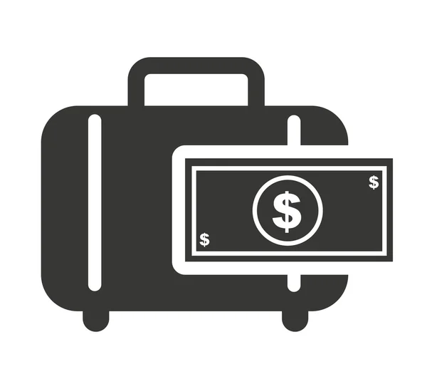 Portfolio with finance icon — Stock Vector