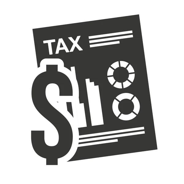 Vergi receip kağıt belge — Stok Vektör