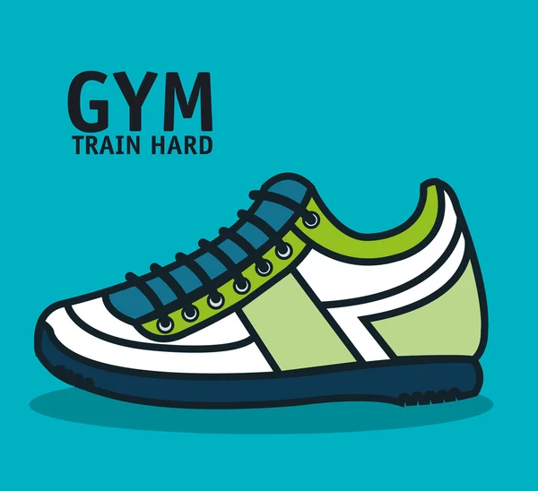 Formazione scarpe da ginnastica hard design — Vettoriale Stock