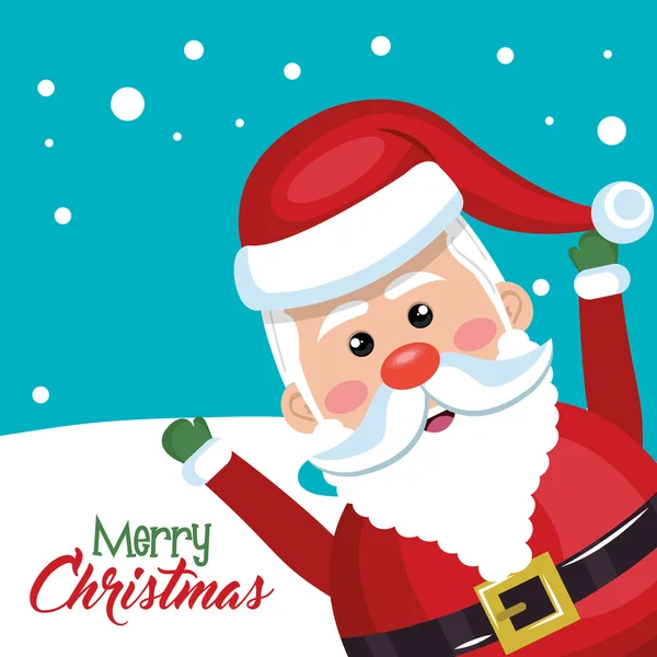 Santa claus vrolijke vrolijk kerstfeest — Stockvector