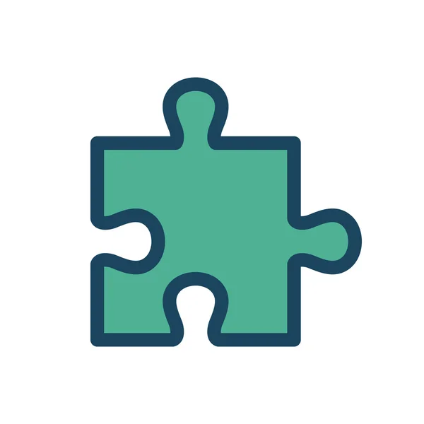 Puzzel geïsoleerd pictogram ontwerp van de oplossing — Stockvector