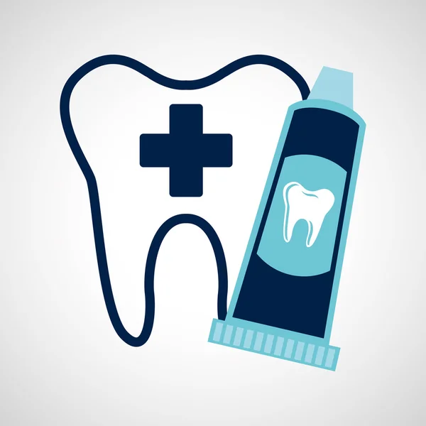 Attrezzature sanitarie dentali icone piatte — Vettoriale Stock