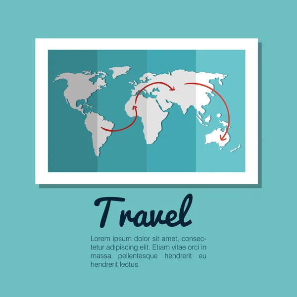 Mapa świata glob travel design — Wektor stockowy