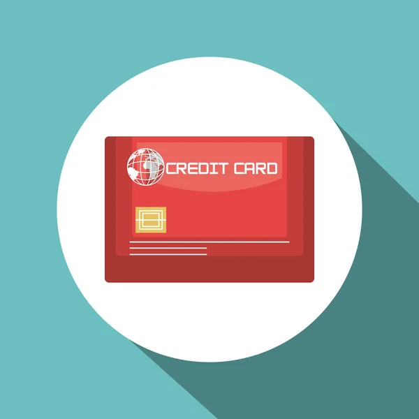 Creditcard blauwe reizen ontwerp — Stockvector