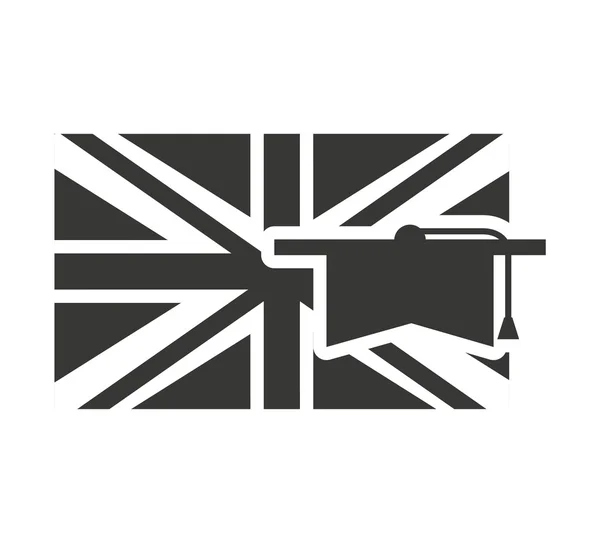 Imparare l'inglese icone dell'educazione — Vettoriale Stock