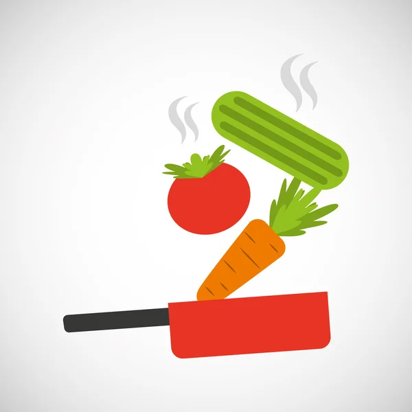 Cocina comida saludable icono — Vector de stock