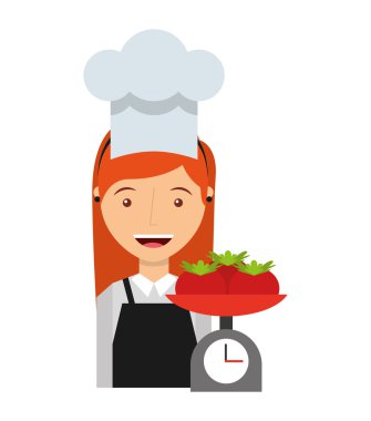aşçı işçi avatar karakter simgesi