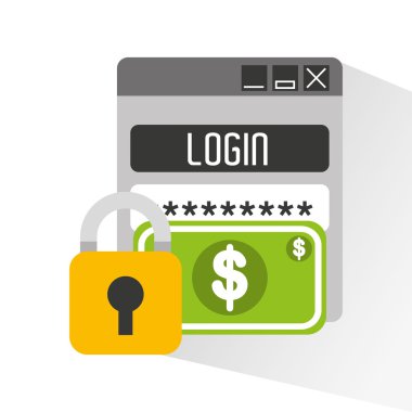 tasarruf güvenlik online düz simgeler